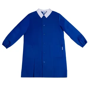 Grembiule Scuola Bimbo Blue Royal con Bottoni Centrali 2