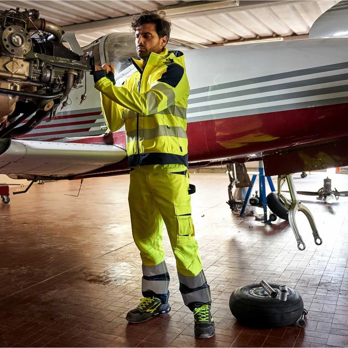 Pantaloni Alta Visibilita Estivi Upower Light Giallo/Navy | Codice HL155YF