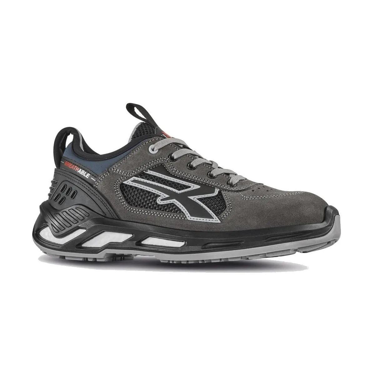 Scarpe Antinfortunistiche U-Power Red Lion S1P SRC | Basse Con Protezione | Grigio/Rosa, Taglia EU