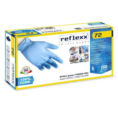 Guanti per Alimenti Reflexx 72 Food Line | Monouso Alimentari in Nitrile | Codice RXXR72