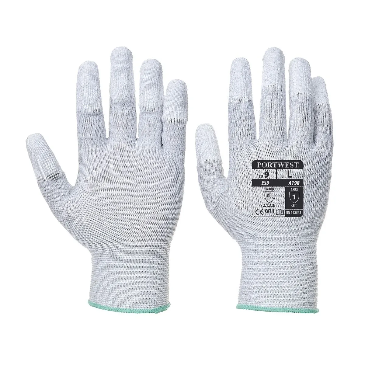 Guanti Esd Antistatici In Fibra Di Carbonio Con Polpastrelli In Pu | Codice A198