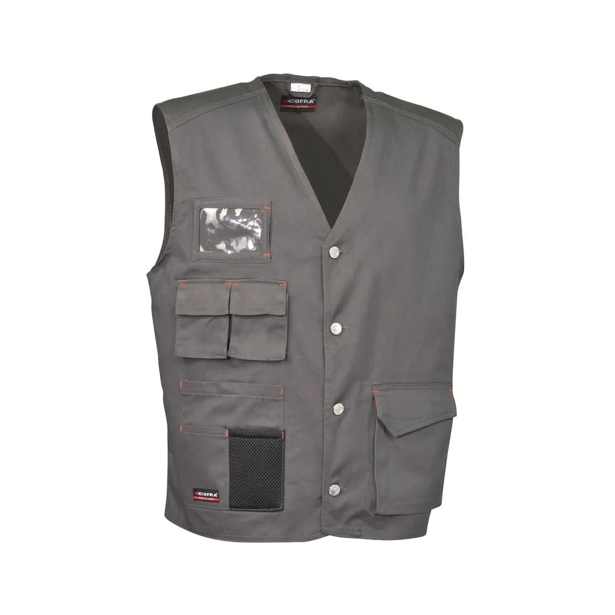 Gilet da Lavoro Multi Tasche Cofra Nairobi - Grigio | Codice V185-0-04