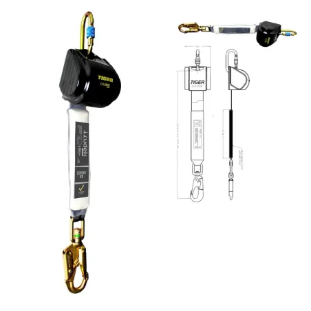 Sistema Anticaduta Retrattile da 2,5 Metri | Irudek Tiger | Codice IR-TIGER