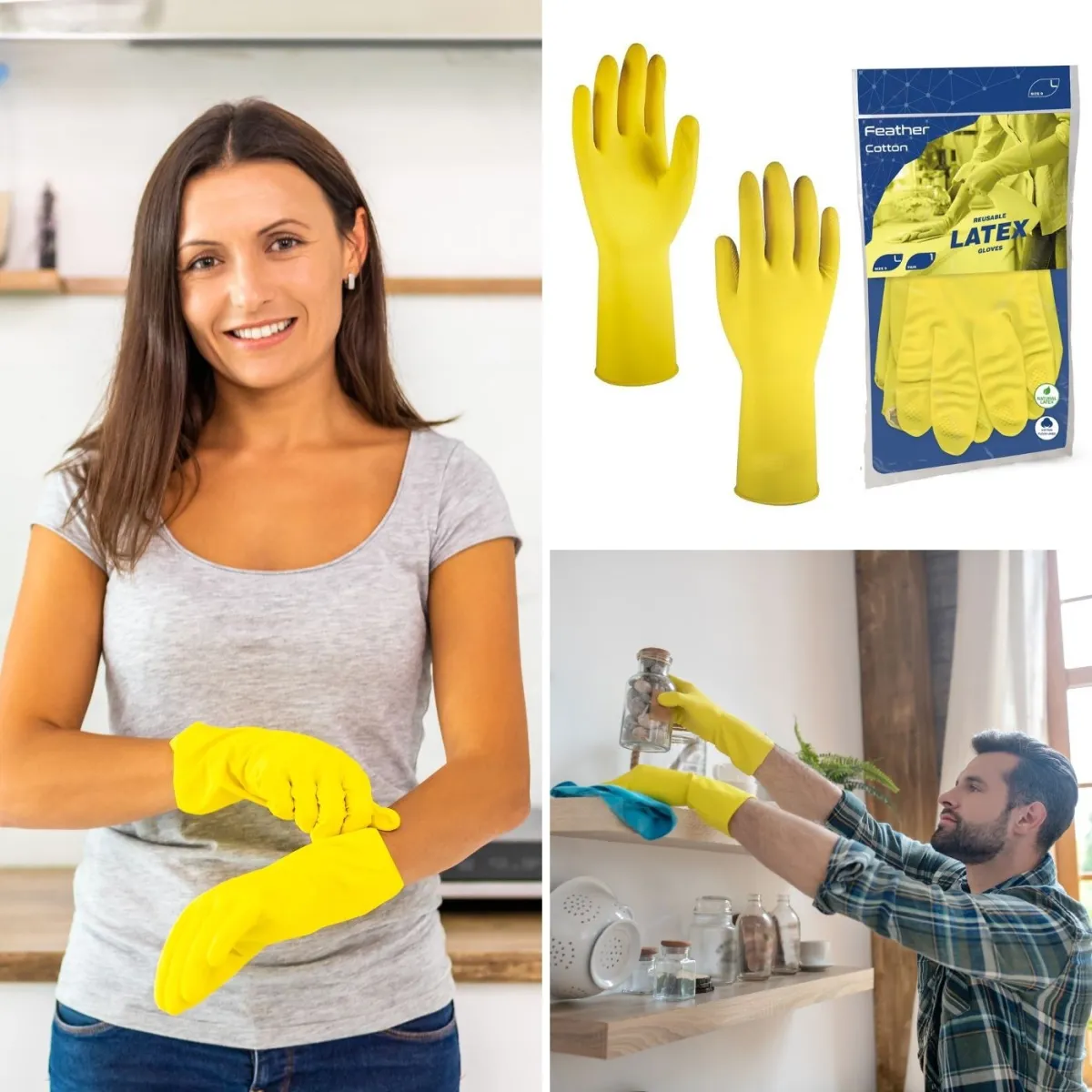 Guanti Gialli in Lattice con Felpatura in Cotone | Reflexx FC | Codice RXX-FC