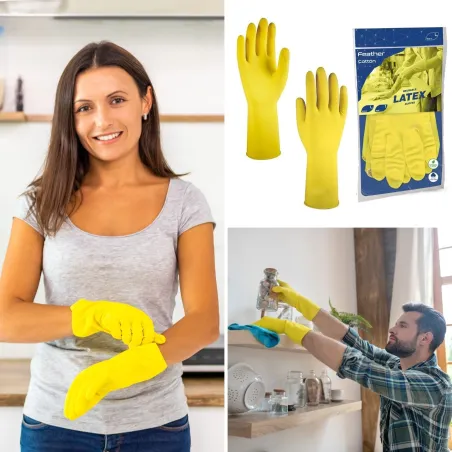 Guanti Gialli in Lattice con Felpatura in Cotone | Reflexx FC | Codice RXX-FC