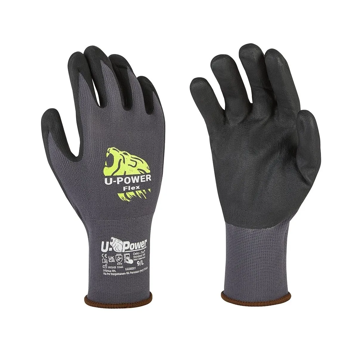 Guanti da Lavoro UPower Flex Nero/Grigio | Codice UG00001